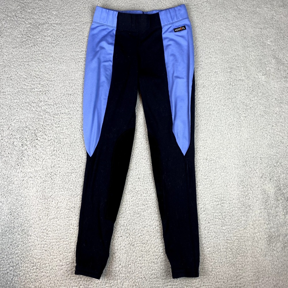 Kerrits Breeches Womens Small Blue Equestrian Riding Pants Suede Stretch Cowgirl